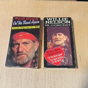 Lot Of 2 Willie Nelson VHS Tapes Tested Good On The Road Again/In Concert-Read!